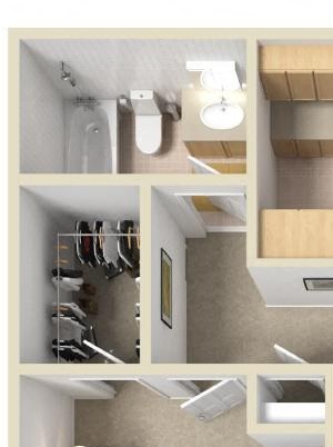 B 1x1 Floorplan B 1X1, 3d Floorplan, at Sunbow Villas, 750 Paso De Luz, CA